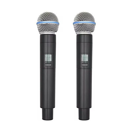 GLXD4 Vocal Dual Channel Wireless Microphone System UHF Handheld Cordless DHL - Picture 5 of 10