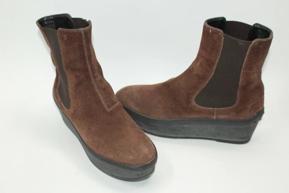 TOD'S Mujer Zapatos Botas Plataforma Talla 6 Europa 36.5 Gamuza. Made in Italy S9244 Foto 2 de 4