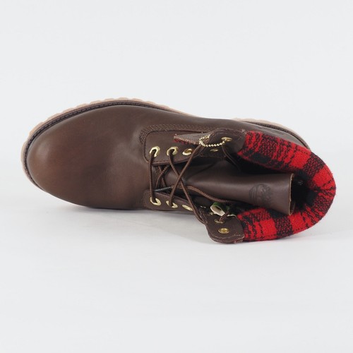 Herren Timberland 6 Zoll Woolrich Braun Leder Wasserdicht Leger Wanderschuhe - Bild 5 von 6
