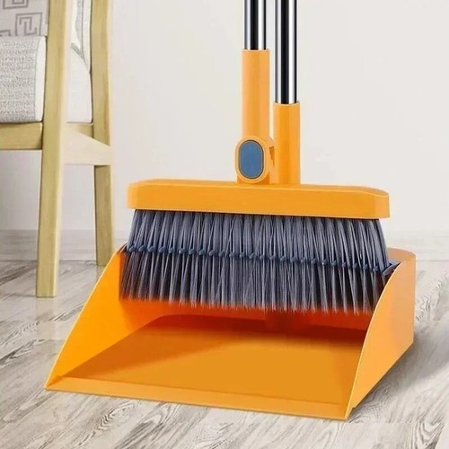 Broom Folding Dustpan Set Combination Household Broom Wiper Blade Hair Sweeping - Picture 4 of 10