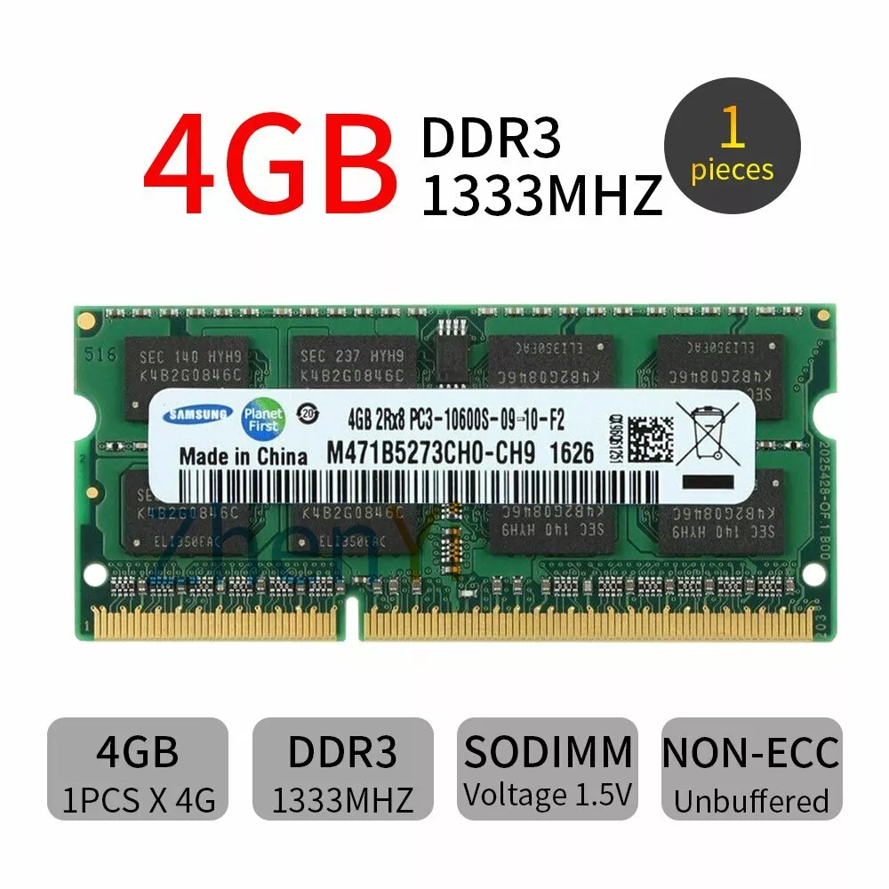 SAMSUNG DDR3-1333 PC3-10600S 4GB(2GB×2） - メモリー