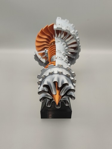 Aircraft Turbofan Engine Model Aircraft Jet Engine Rotatable Electric Toy 20cm - Picture 5 of 7