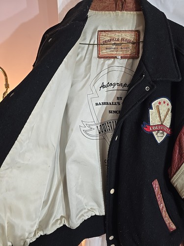 Vintage Louisville Slugger Wool and Leather Varsity Jacket Size Large - Picture 4 of 12