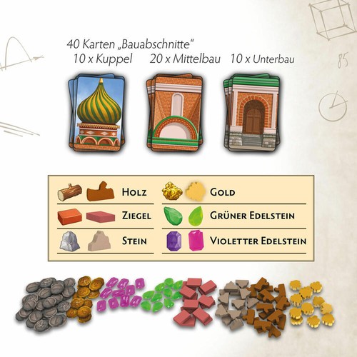 KOSMOS Die Rote Kathedrale Brettspiel Gesellschaftsspiel Familienspiel Spiel - Bild 3 von 5