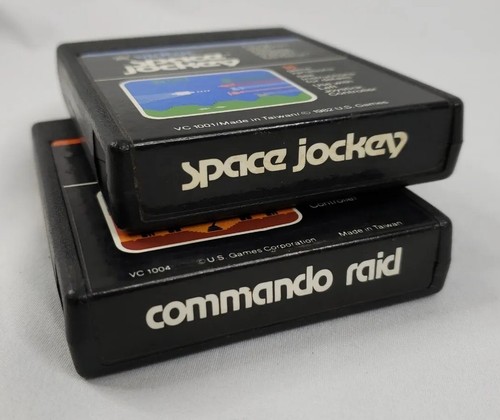 Atari 2600 Games Space Jockey w/manual And Commando Raid Lot (Loose) - Picture 3 of 5