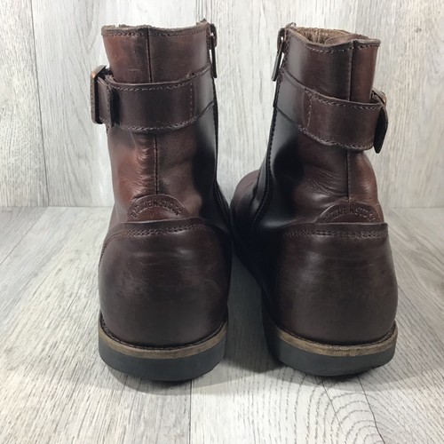 Birkenstock Brown Leather Ankle Side Zip Women’s Boots Size US 8 1/2 EU 41 - Picture 3 of 14