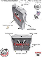 Dr Champion 3 Row Radiator Chevy Configuration For 1953 - 1956 Ford Truck
