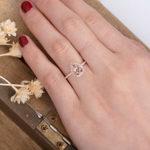 8 Styles 14k Rose Gold Plated Rings Cubic Zircon Wedding Jewelry Size 6-10 - Picture 8 of 24