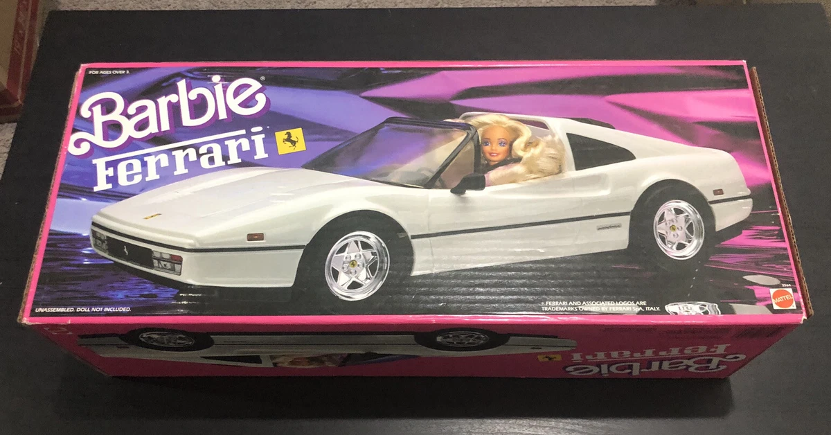 Vintage Barbie White Ferrari With Original Box Mattel 1988 New In Box Sealed