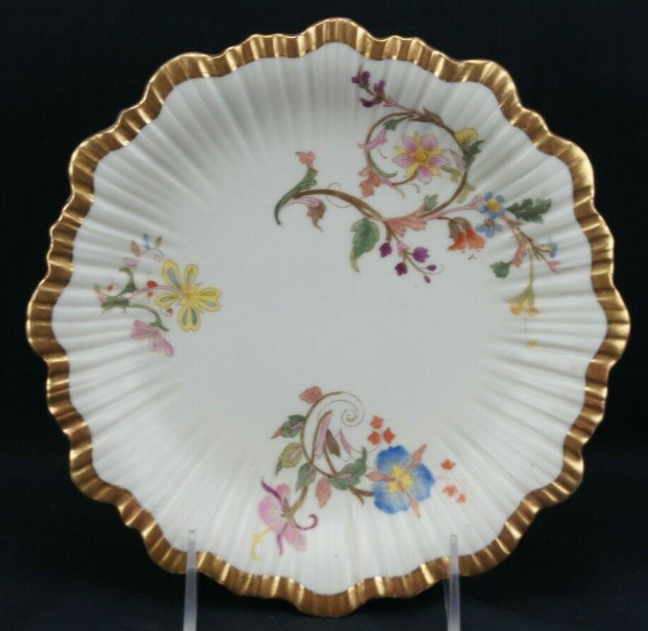 Royal Worcester Blush Ivory Plate Gold Trim 8 1/2