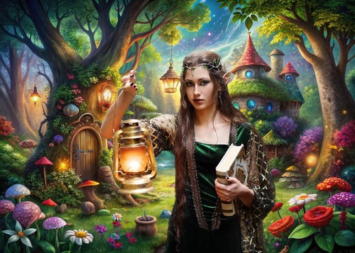 7x5ft Enchanted Forest Backdrop Fairy Garden Backdrop Fairy Birthday Backgrou... - Picture 4 of 6