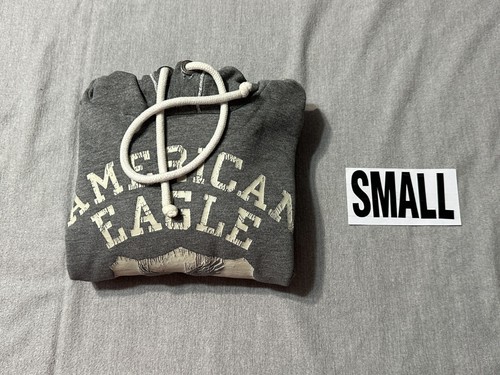 American Eagle Outfitters Para Hombre Talla S - PEQUEÑA Sudadera con Capucha Manga Larga - Gris - Imagen 21 de 23