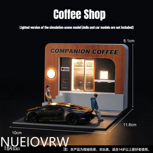 1/64 Diorama Car Garage Model LED Lighting City Building Parking Lot Scene Model - Picture 14 of 19
