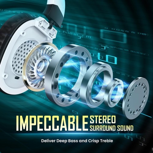 Auriculares inalámbricos para juegos con cancelación de ruido de 2,4 GHz - Imagen 7 de 10