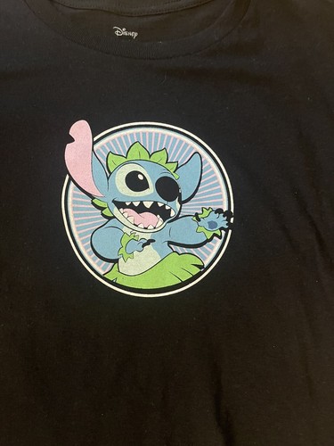 New Without Tags Disney Lilo & Stitch Graphic Black T-shirt Unisex Size Small - Picture 3 of 11