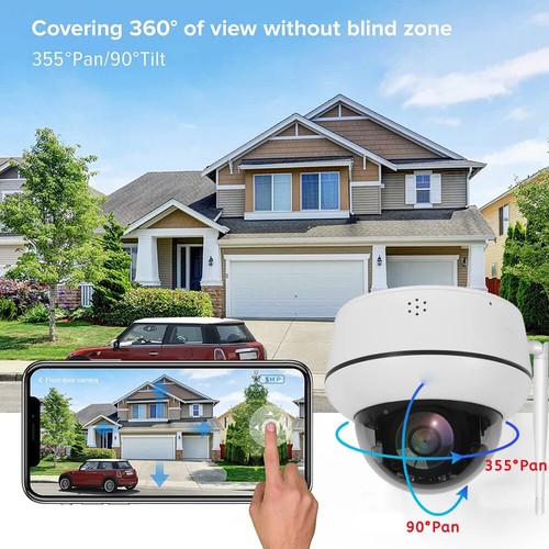 Cámara PTZ domo inalámbrica de 5 MP zoom óptico 5X seguimiento humanoide conversación bidireccional IP66 - Imagen 11 de 15