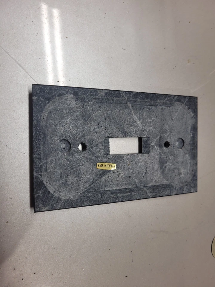 Nueva cubierta de interruptor de palanca placa de pared placa de interruptor mármol negro irrompible Foto 4 de 4