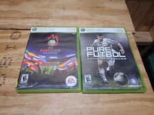 2 XBOX 360 Soccer Games UEFA Euro 2008 + Pure Futbol Authentic Soccer