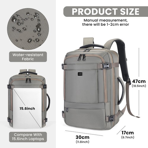 45x30x20 Ryanair Cabin Flight Bag Carry On Backpack Travel Luggage Shoulder Bag - Picture 12 of 44