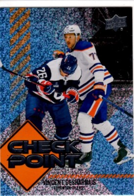 2024-25 UD  Series 1 Vincent Desharnais Speckled Check Point  Card # CP-12