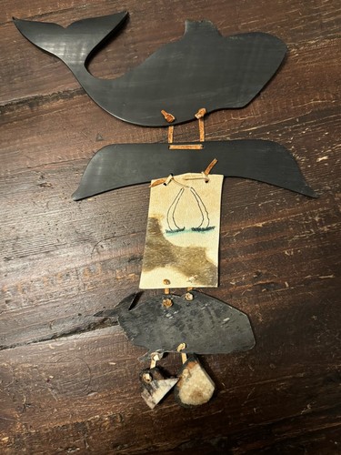 Hängendes Eskimo Inuit Wandbild Wal - Walross - Boot aus Alaska - Bild 2 von 5