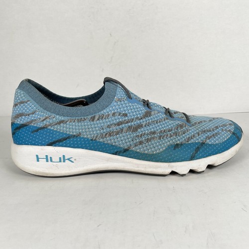 HUK Makara Sneakers Mens Size 13 Blue Lace Up Casual Fishing Boat Shoes