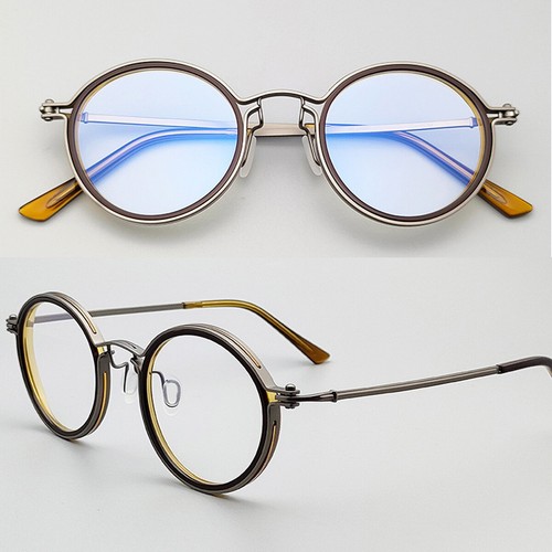 Monturas de gafas redondas vintage retro informales unisex gafas estilo japonés - Imagen 3 de 11