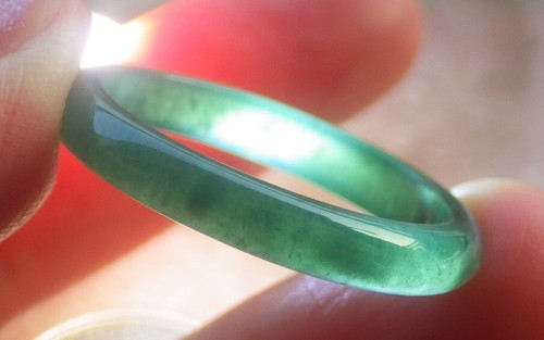 Video Certified Green Natural A JADE Jadeite RING Circle NO.8.75 戒指 115073 TS - Picture 2 of 11