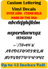 Custom Personalized Decal Vinyl Lettering Text Business Sign Calligraphy Script3