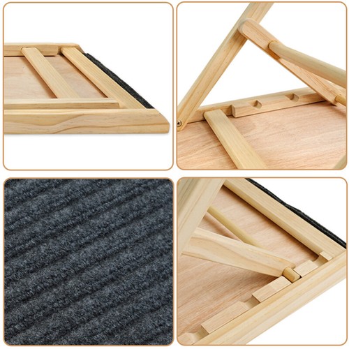 Adjustable Dog Ramp Wooden Pet Ladder Non-slip Folding Puppy Sofa Ramps Stair-UK - Picture 10 of 11
