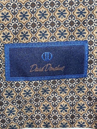 David Donahue Vicuna Geometric Print Sport Shirt Men's M NWT MSRP $165 - Picture 8 of 11