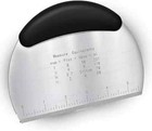 Steel Dough Scraper Cutter Dual Sided Bench Scraper Heavy Duty Pizza Bread Tool