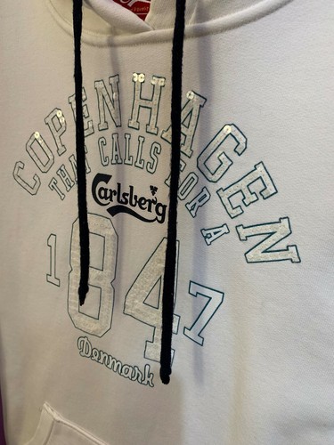 Felpa sport donna ragazza CARLSBERG L bianca come nuova | eBay