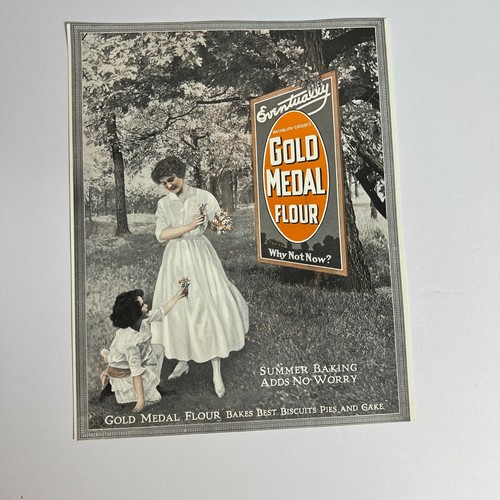 Harina medalla de oro 1916-1926 clavel gran desfile-brazo y martillo mermelada gemelos impresión de anuncio - Imagen 2 de 9