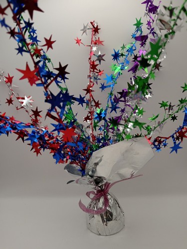 Multicolored Stars Spray Centrepiece Table Decoration Birthday Christmas Party - Picture 1 of 3