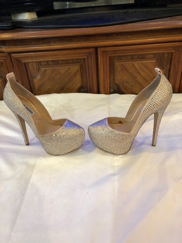 STEVE MADDEN DEEVA 7 / 37.5 SPARKLE RHINESTONE HEELS PUMP Club Stripper - Picture 8 of 12