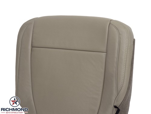 2019 Ford F250 Lariat-Driver Side Bottom Replacement Leather Seat Cover TAN Perf - Picture 8 of 12