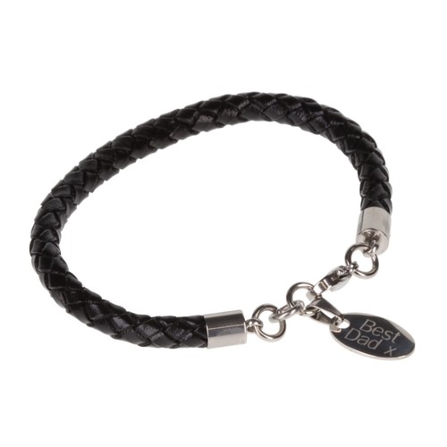 Pulsera Grabada Personalizada Cuero Personalizada Mujeres Hombres Nombre Fecha ID Caja de Regalo - Imagen 41 de 55