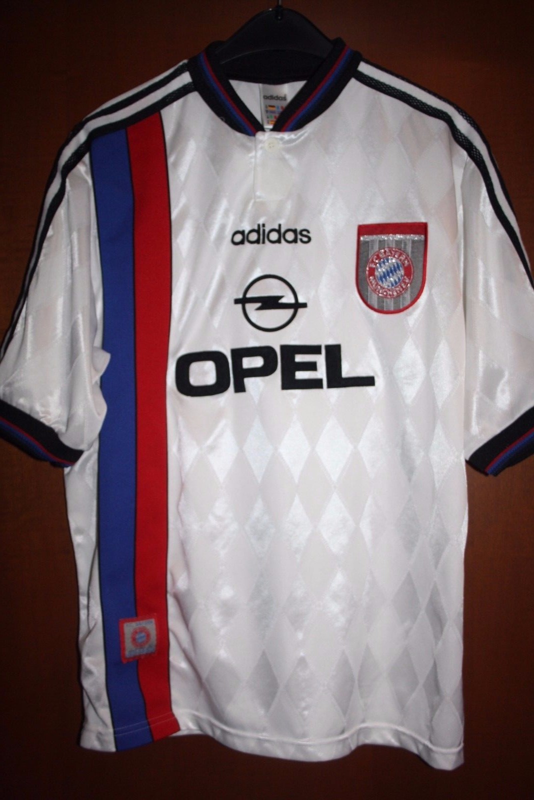 Maglia Shirt Maillot Trikot Jersey Bayern Monaco Away Opel 96 97 Adidas Munich Maglia Shirt Maillot Trikot Jersey Bayern Monaco Away Opel 96 97 Adidas Munich