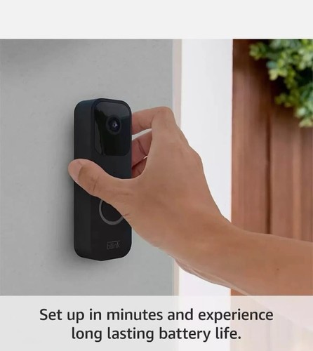 BLINK Video Doorbell + Sync Module 2 in Black + BLINK Mini 2 Cam in White - Picture 4 of 5
