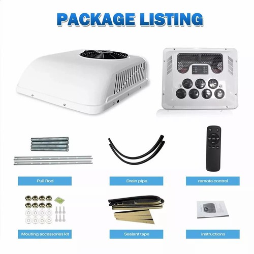 12V 15000BTU Raffreddamento Camper Climatizzatore Camion Tetto Climatizzatore per Camion Auto - Foto 23 di 24