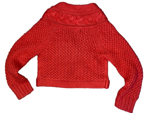 Eliane et Lena Girls Coral Bolero Cardigan Sweater Wool Crop Paris Child Size 8 - Picture 5 of 5