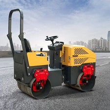 1.5TON Construction Machinery Ride On Mini Double Drum Vibrating Road Roller