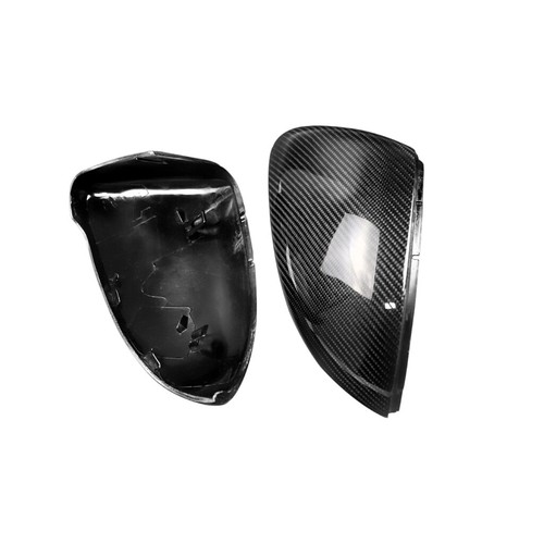 Carbon Fiber Replace Side Rearview Mirror Trim For VW Golf 7 MK7 7.5 GTI 2014-18 - Picture 6 of 9