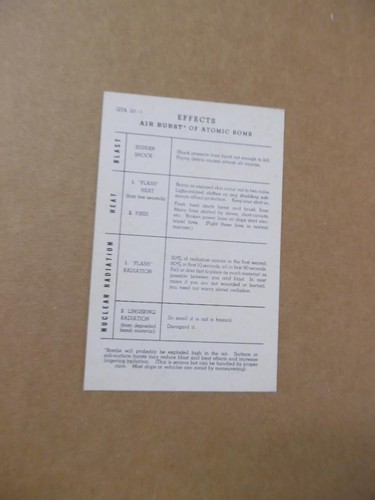 c.1950 Atomic Bomb Effects of Atomic Weapons Brochure Lot USGPO Vintage Original - Bild 5 von 6