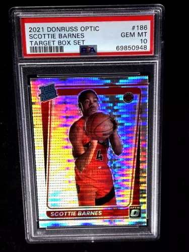 2021-22 Scottie Barnes Panini Rated Rookie Pulsar Prizm RC PSA 10 Gem Mint #186