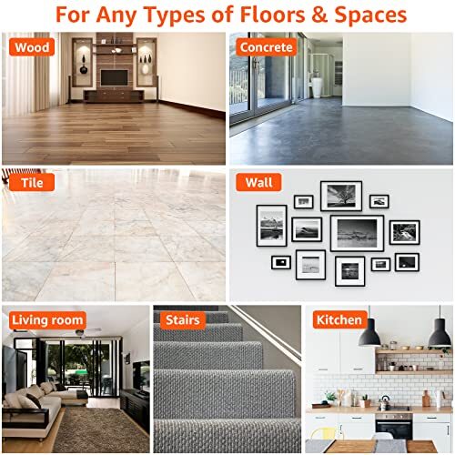 PCS Rug Tape, Reusable Washable Grippers for Rugs, Double Sided Non 16 White - Bild 6 von 6