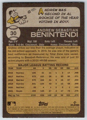 2022 Topps Heritage Baseball Base Cards ( 1 - 200 )- U-Pick From List - Picture 39 of 259