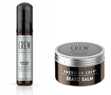 American Crew Beard Foam Cleanser 2.3 Oz & Beard Balm 2.1 OZ