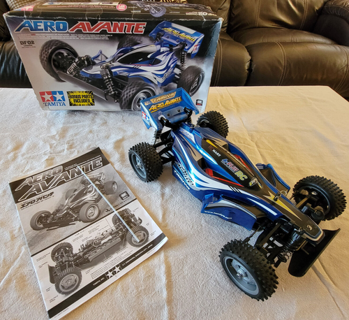 Vintage Japan Tamiya Aero Avante DF-02 Chassis Shaft Drive 4WD w/ Box & Servo - Picture 10 of 10